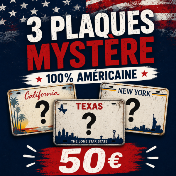 Lot 3 plaques us mystère