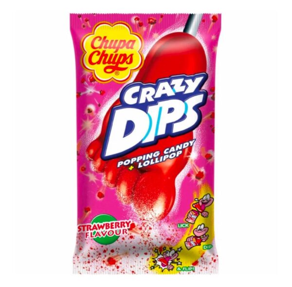 Chupa Chups Popping Candy & Lollipop Strawberry