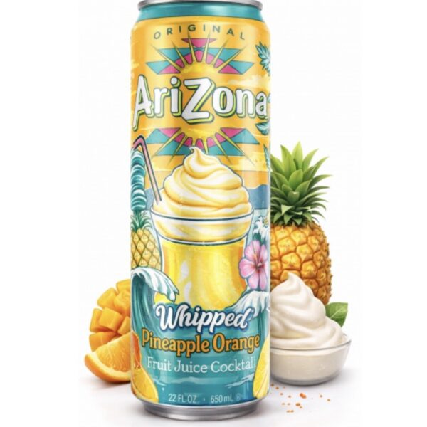 Arizona whipped pineapple orange fruit juice cocktail