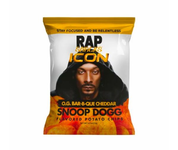 Rap snacks chips snoop dogg bbq & cheddar