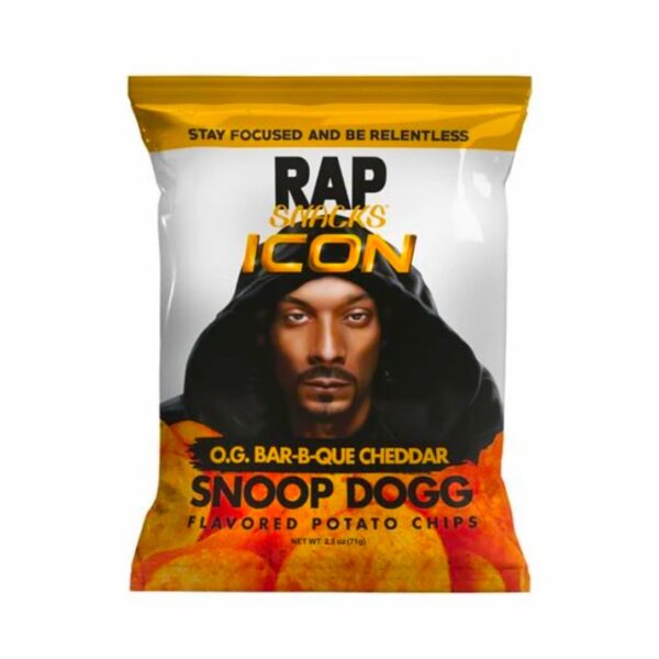 Rap snacks chips snoop dogg bbq & cheddar