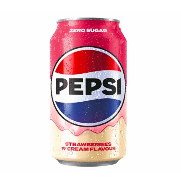 Pepsi zero sugar strawberry & cream